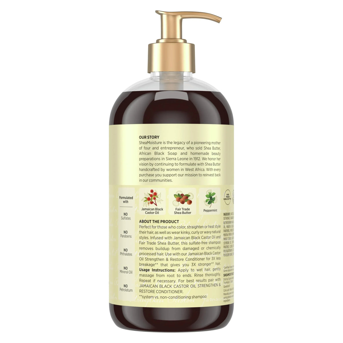 Shea Moisture Jamaican Black Castor Oil Shampoo Strengthen & Restore 24oz