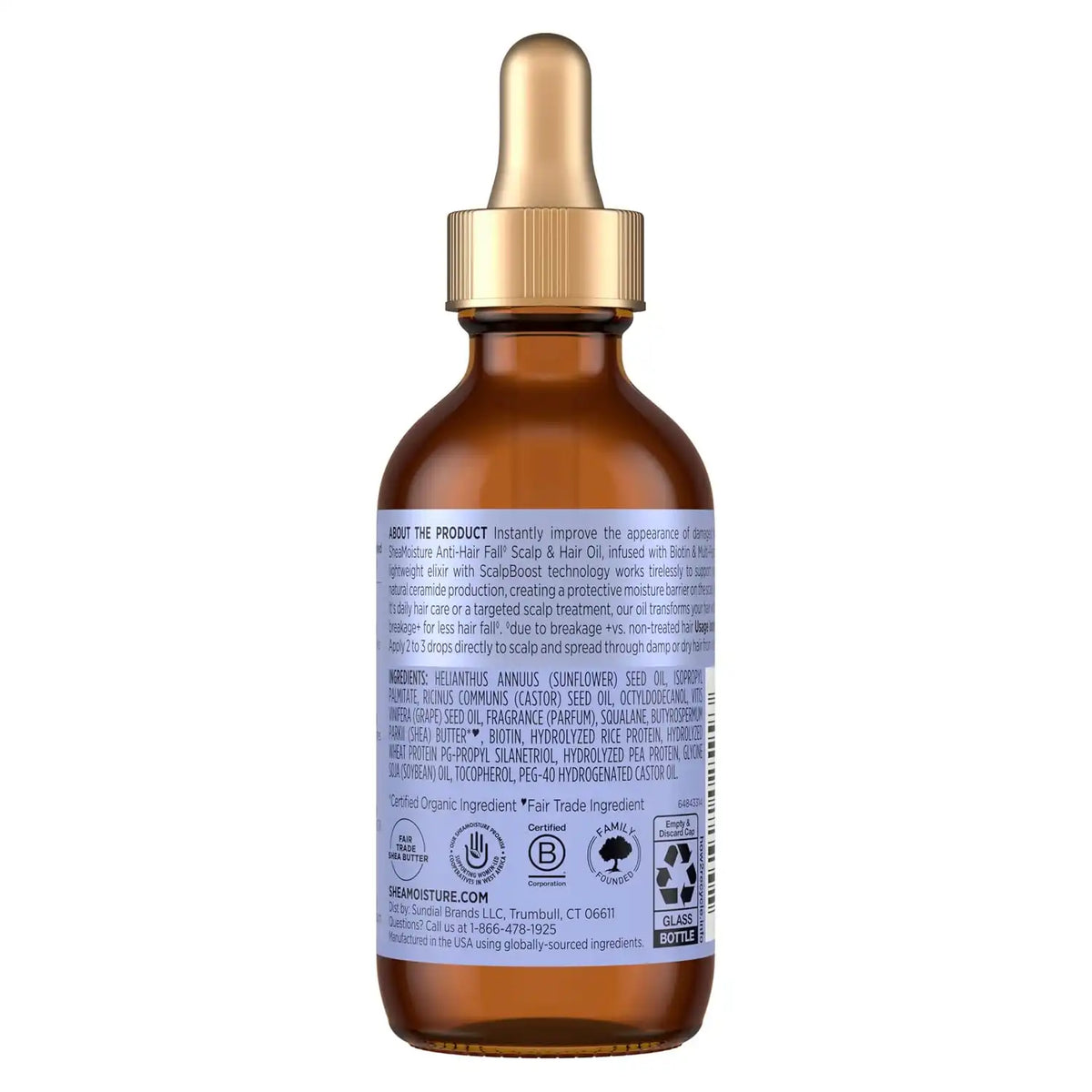 Shea Moisture Anti-Hair Fall Scalp & Hair Oil with Biotin 2oz