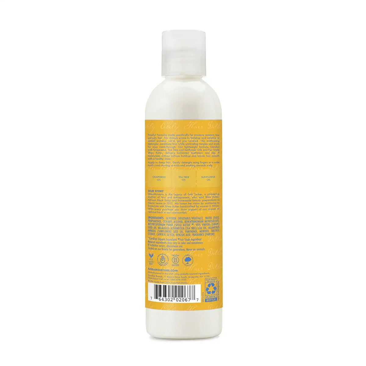SheaMoisture Weightless Hydrating Detangler For Moisture Resistant, Curly, Coily Hair Low Porosity Lightweight Hair Detangler 8 oz