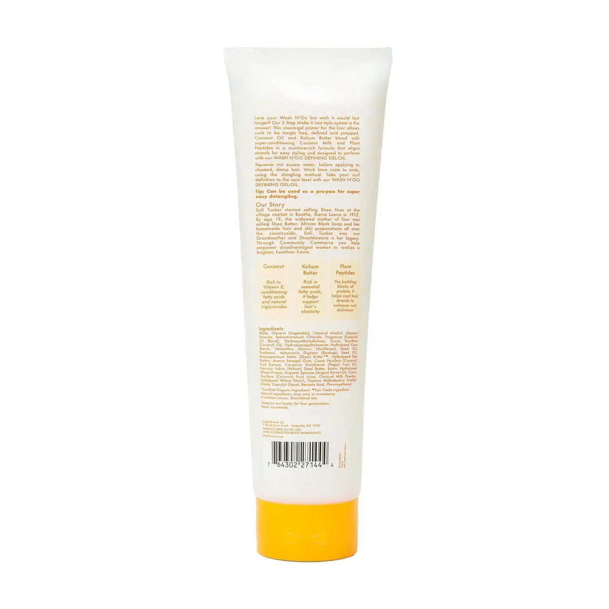 SheaMoisture Coconut Custard Curl Defining Cream - Make It Last Wash N' Go Primer, Enhancer & Detangler for Wavy & Curly Hair, Organic Shea Butter, 10.3 Oz