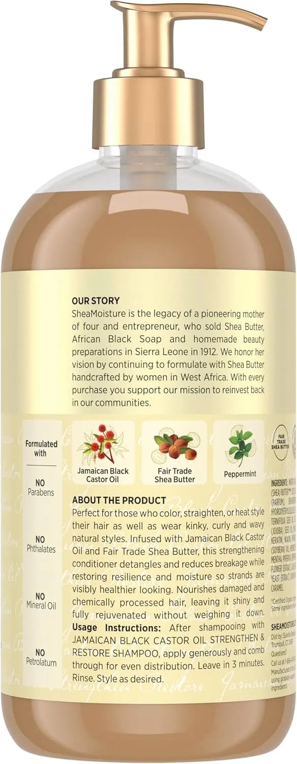 Shea Moisture Jamaican Black Castor Oil Conditioner for Curly Hair 24oz