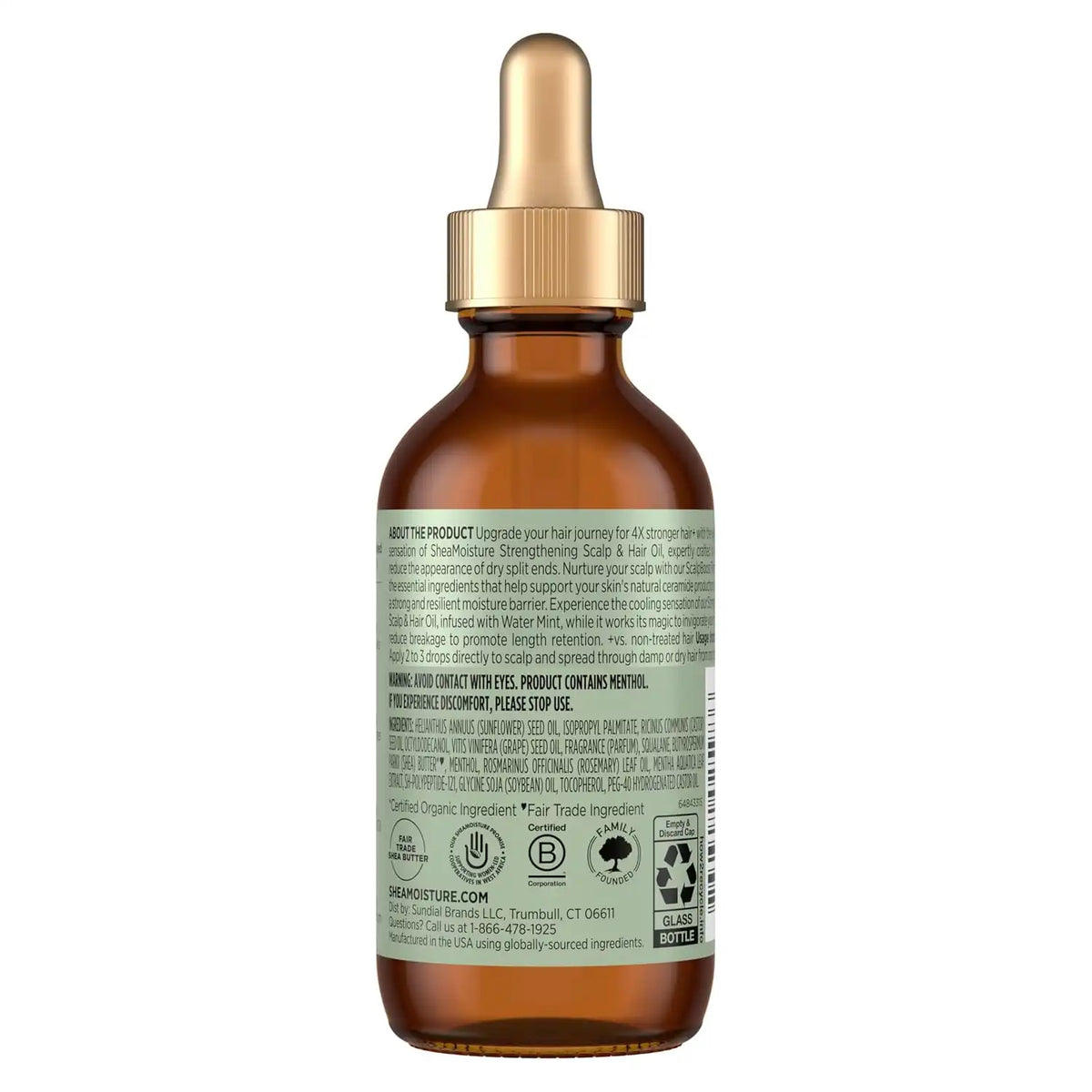 Shea Moisture Strengthening Scalp & Hair Oil Rosemary & Collagen 2oz