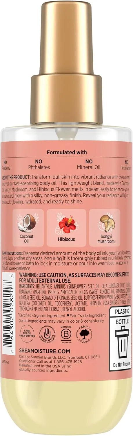 Shea Moisture Coconut & Hibiscus Illuminating Body Oil 6.7oz