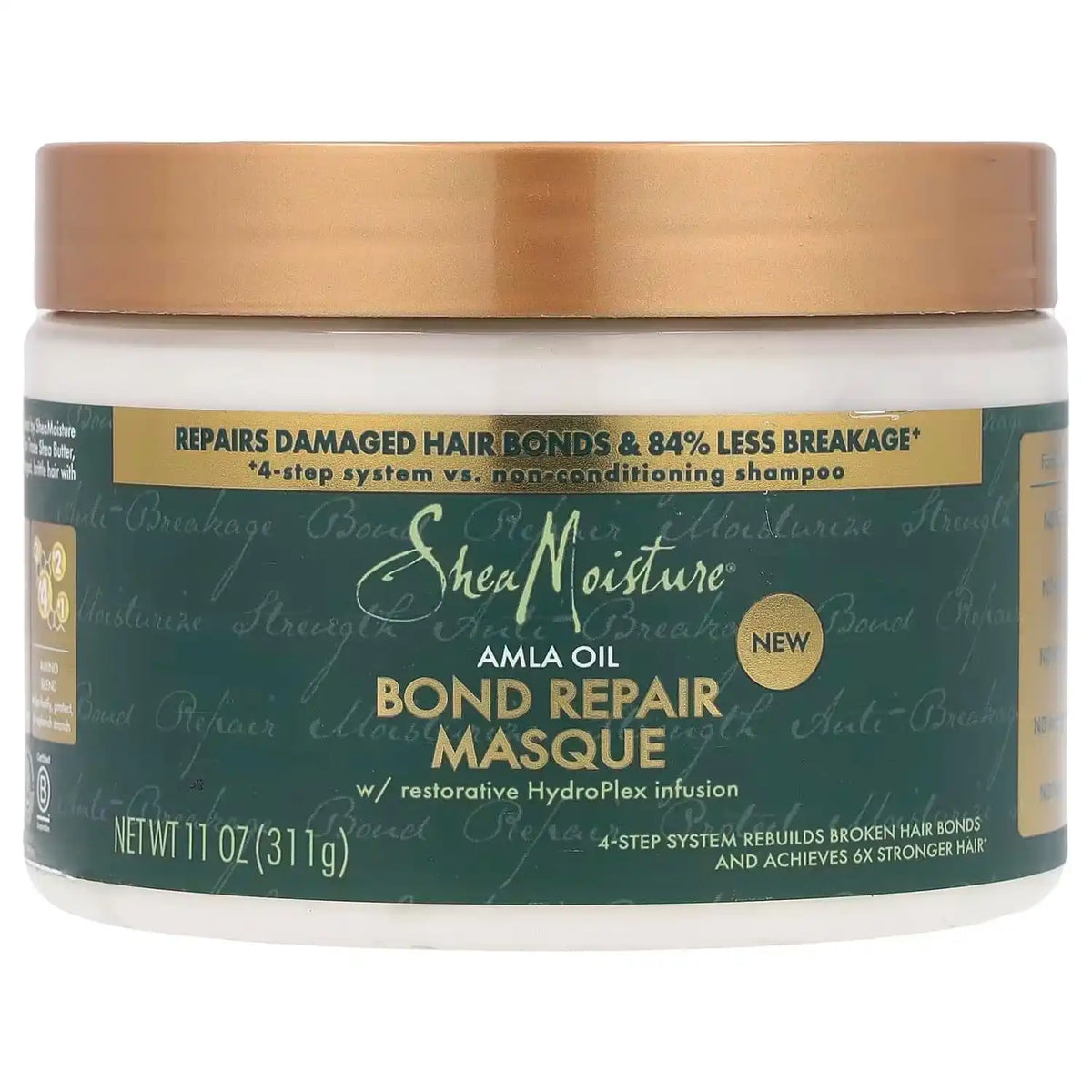 SheaMoisture Bond Repair Masque Amla Oil Deeply Moisturizes and Visibly Repairs Damage with Hydroplex Technology and Amla Oil for Stronger Hair with Restorative HydroPlex Infusion 11 oz,(Pack of 2)