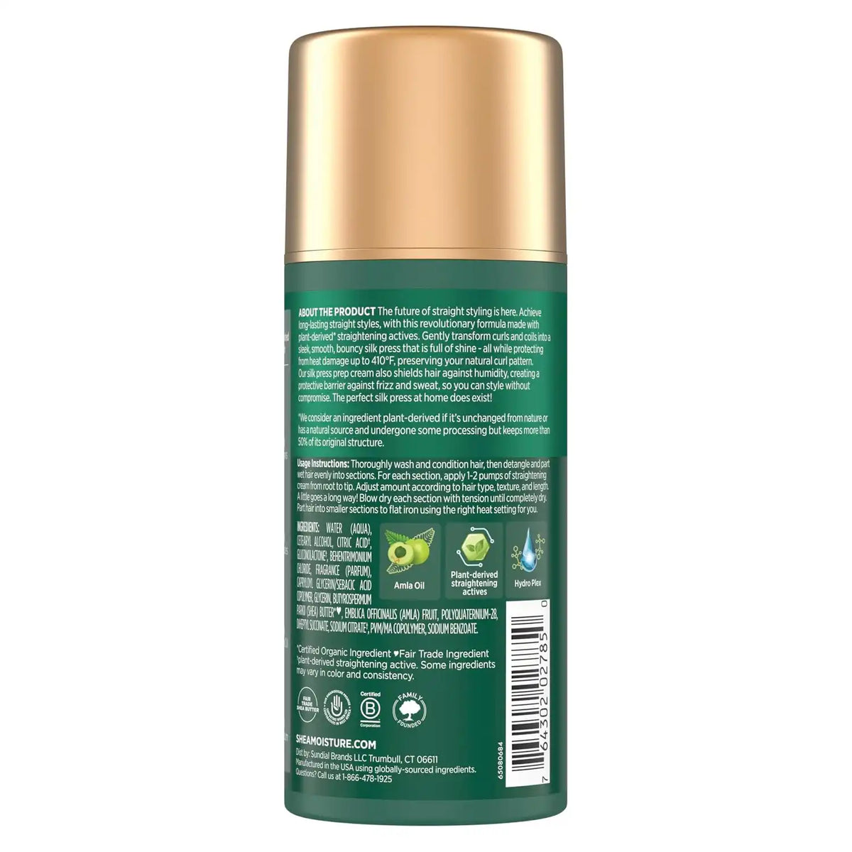 SheaMoisture Silk Press Prep Cream with Plant-Derived Straightening Actives,Alma Oil&Hydroplex Technology Provides Heat Protection While Helping toPreserve Natural Curl Pattern,3.3 Fl Oz (Pack of 12)