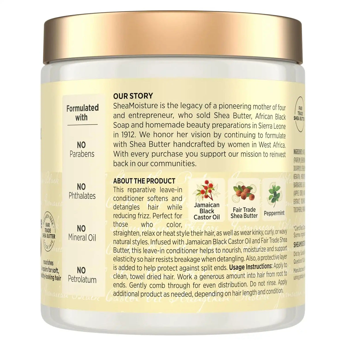 SHEA MOISTURE JBCO LEAVE IN COND STRNGTH+RESTORE 20 FL.OZ.