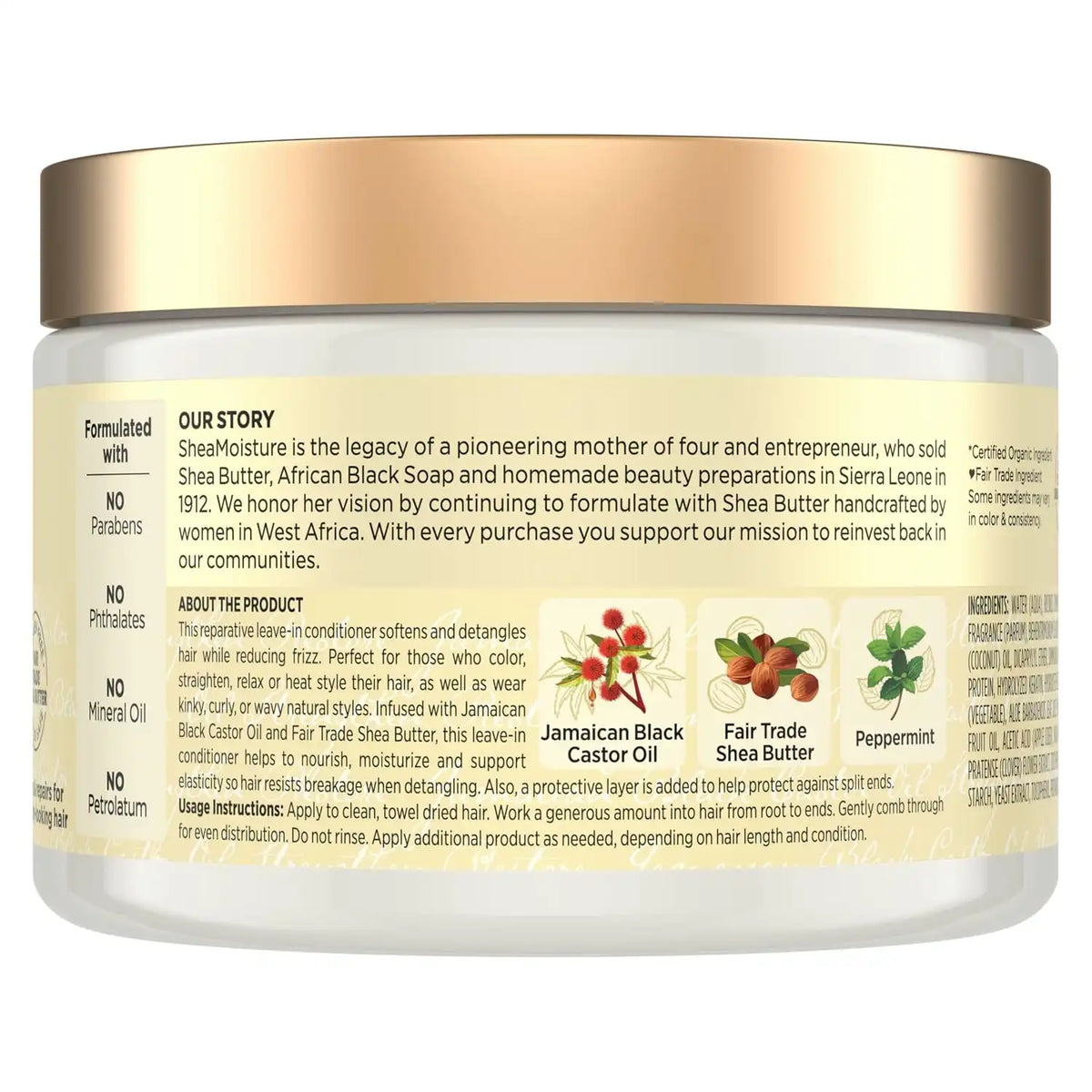 Shea Moisture Jamaican Black Castor Oil Strengthen & Grow Leave-In Conditioner, 11 Ounce