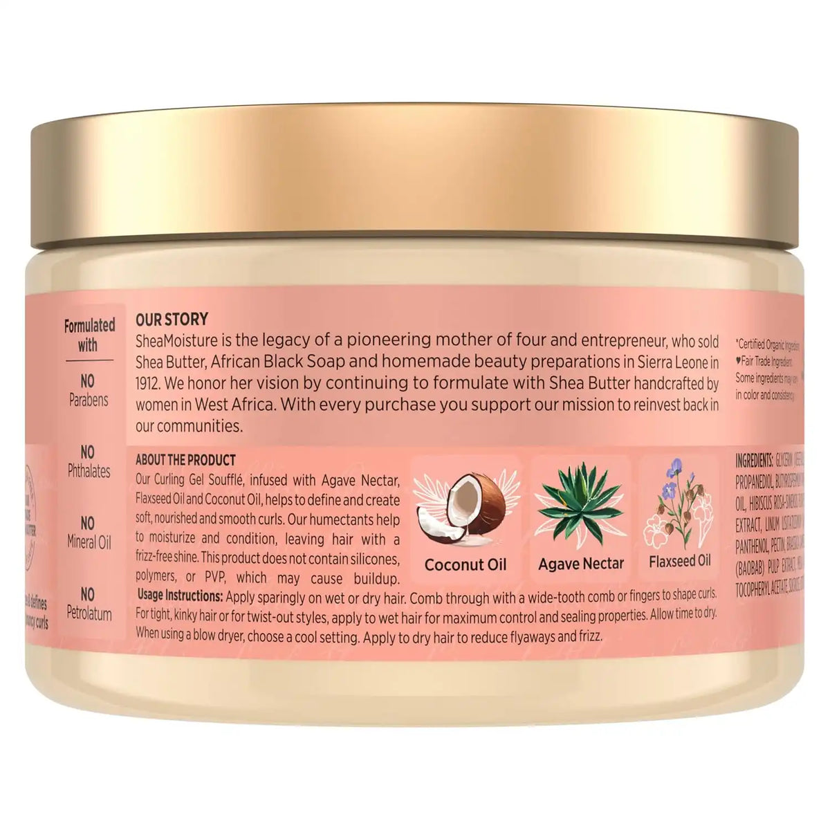 Shea Moisture Coconut & Hibiscus Curling Gel Soufflé 12oz