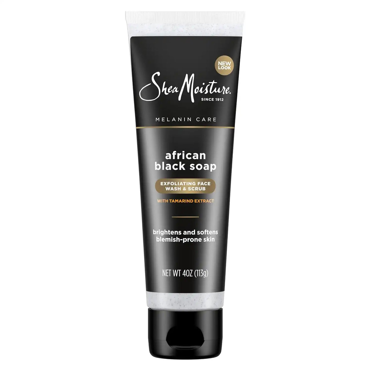 Sheamoisture Facial Wash and Scrub for Blemish Prone Skin African Black Soap to Clarify Skin 4 oz