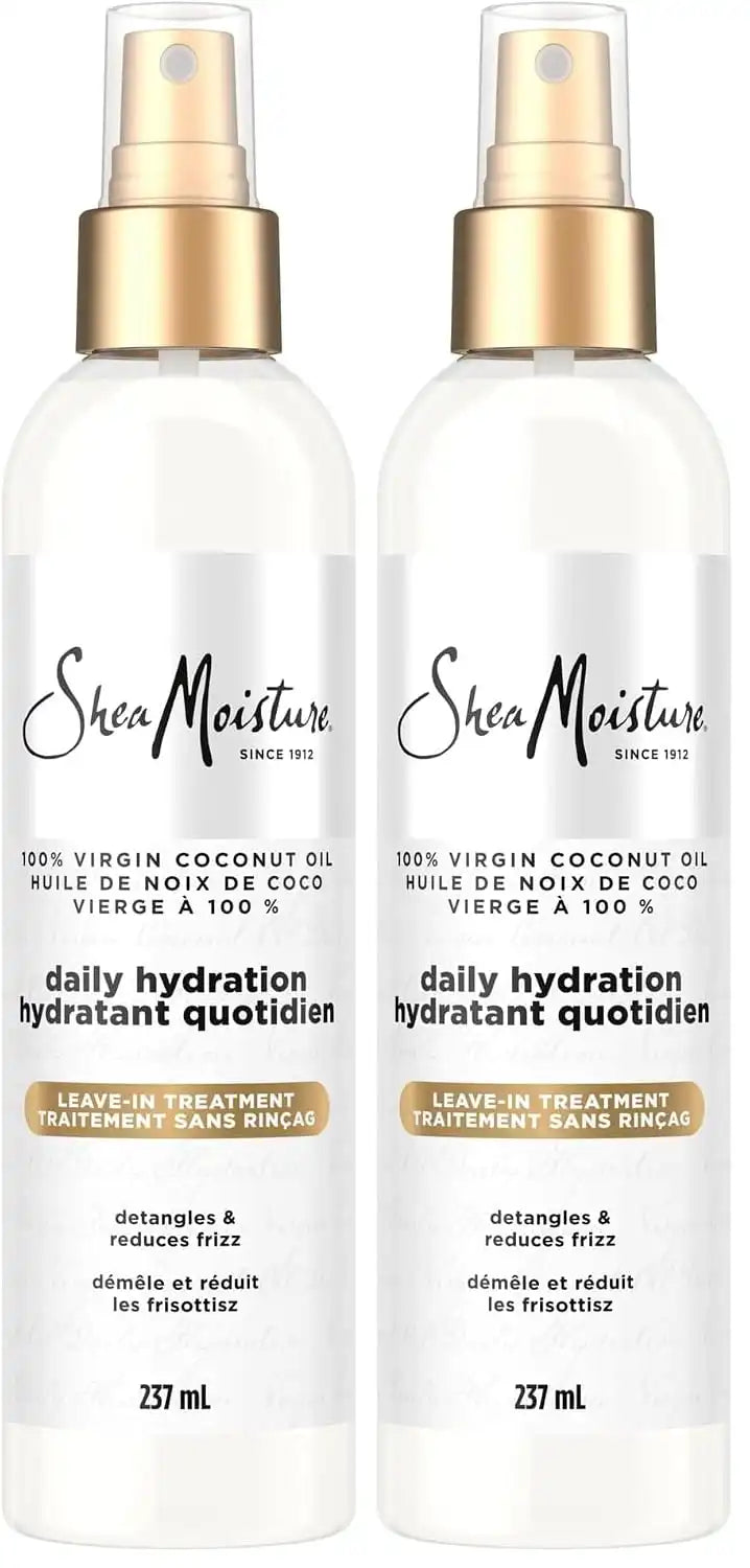 SheaMoisture 100 Percent Virgin Coconut Oil Leave-In Treatment, 8 Ounce, (Pack of 2)