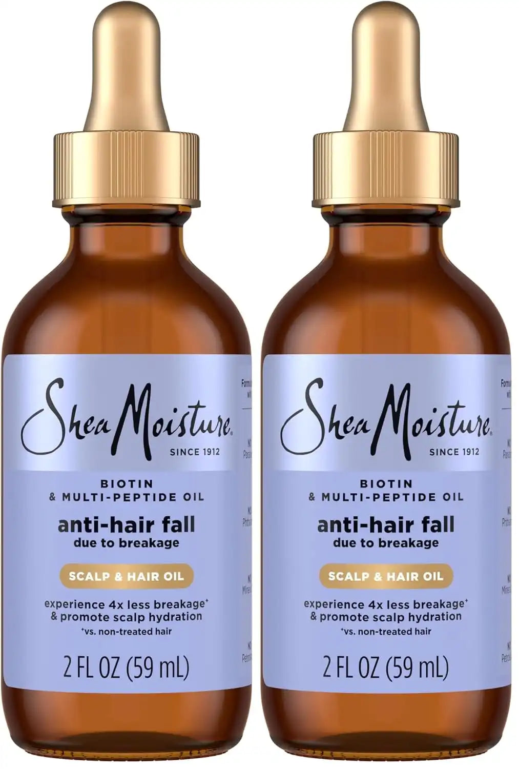 SheaMoisture Scalp & Hair Oil, Anti-Hair Fall for Healthy Looking and Moisturized Scalp, with Biotin & Multi-Peptide ScalpBoost Technology, 2 oz,(Pack of 2)