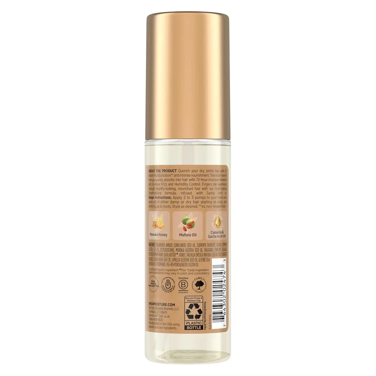 Shea Moisture Ultra Nourishing Hair Oil Manuka Honey & Marfura Oil 3.3oz