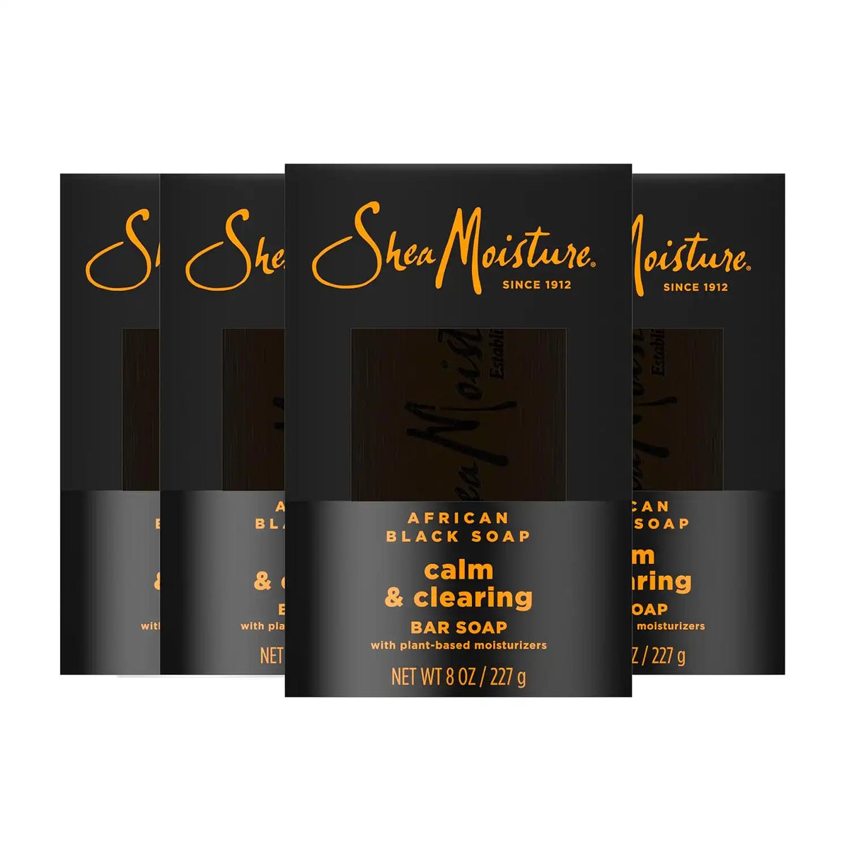 Shea Moisture Bar soap African Black Soap 4 count 8 oz