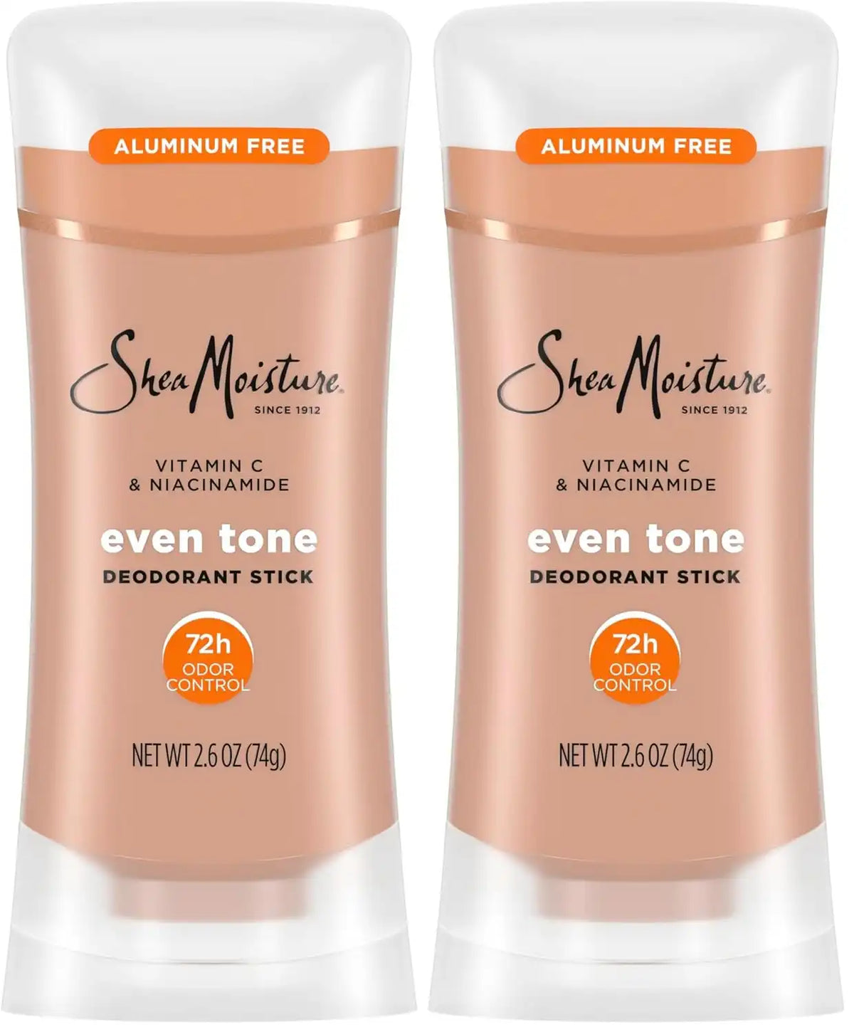 SheaMoisture Deodorant Stick for 72h Odor Control Fresh Aluminum Free 2.6 oz, (Pack of 2)