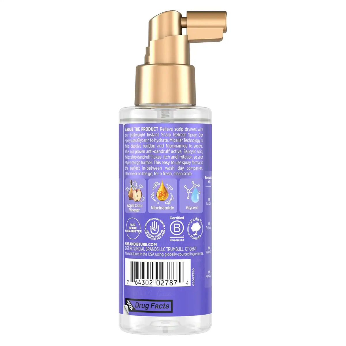 Shea Moisture Dandruff Treatment Instant Scalp Refresh Spray 4oz