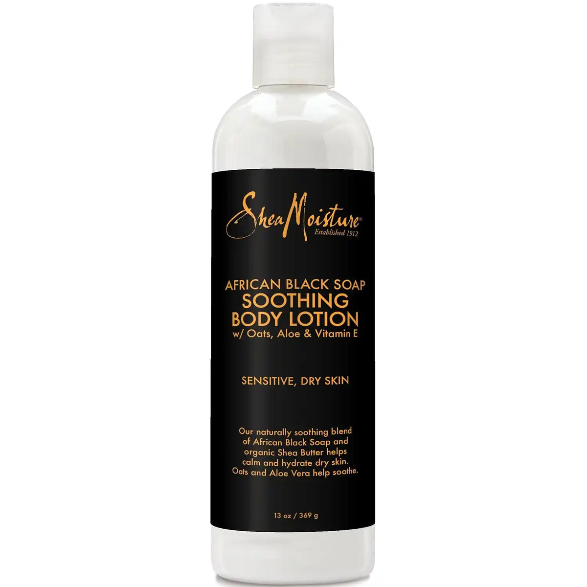 Sheamoisture Soothing Body Lotion for Troubled Skin African Black Soap Lotion with Shea Butter 13 oz