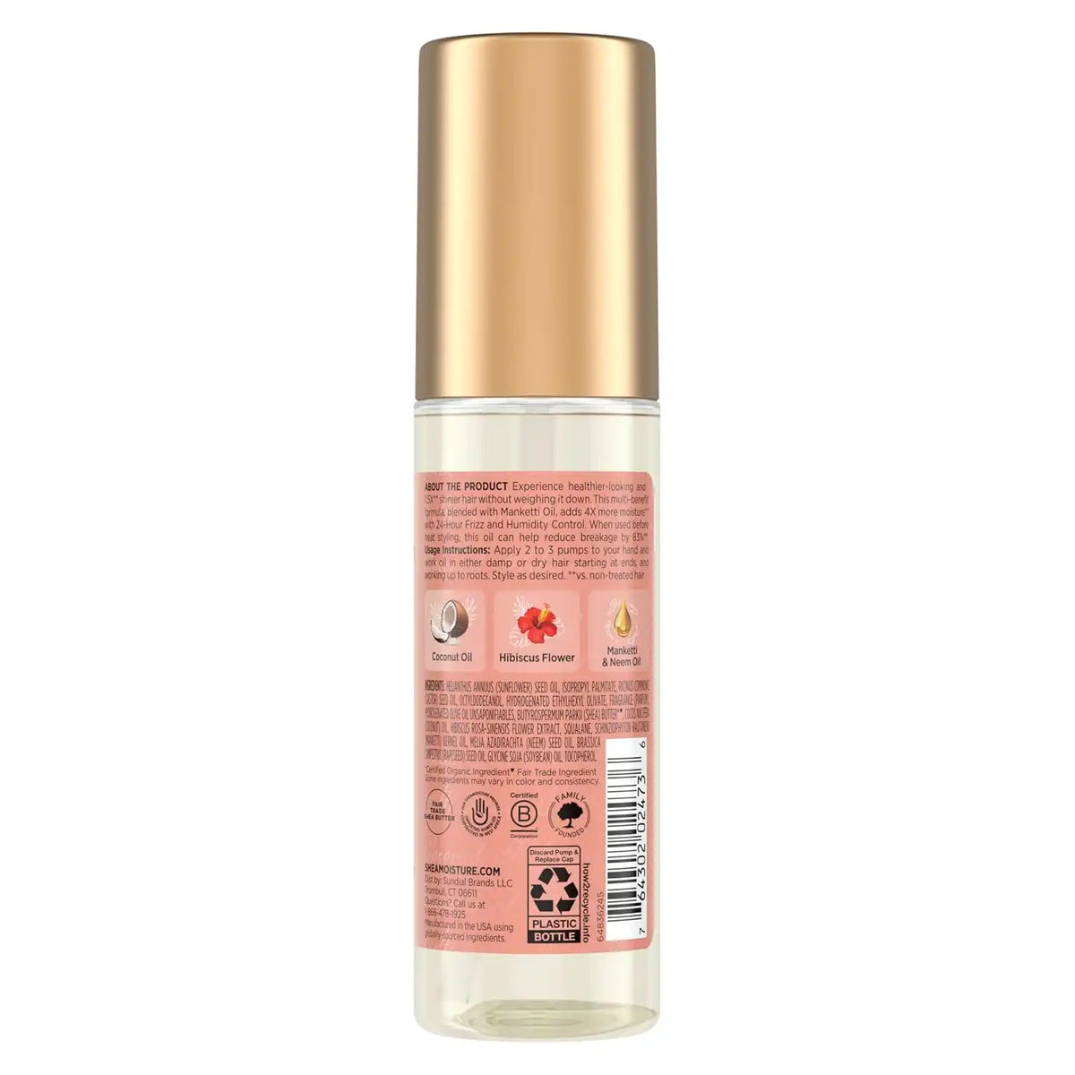 Shea Moisture Coconut & Hibiscus Smooth and Shine Hair Oil 3.3oz