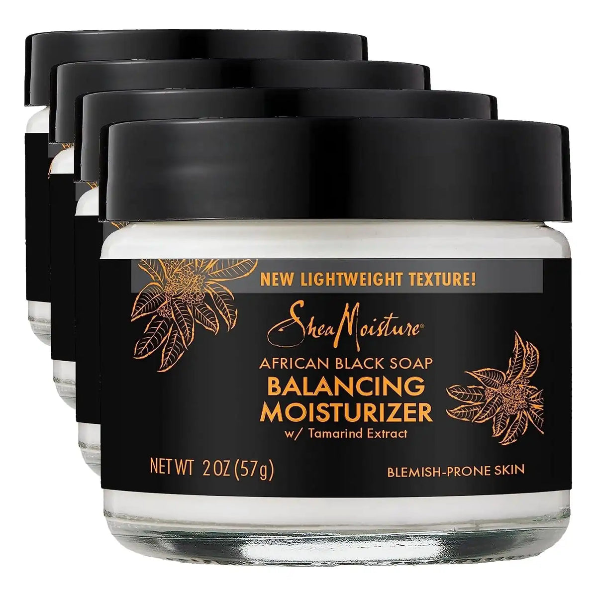 SheaMoisture Balancing Moisturizer for Dry Skin African Black Soap with Shea Butter 2 oz (Pack of 4)