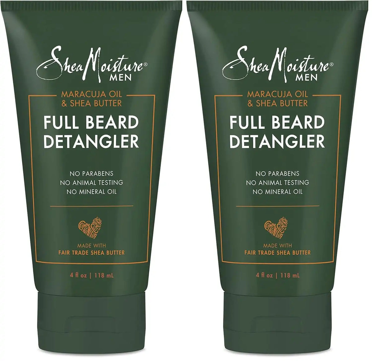 SheaMoisture Beard Conditioner,Full Beard Detangler for Full Beards,Maracuja Oil and Shea Butter,Paraben Free,4 oz,(Pack of 2)