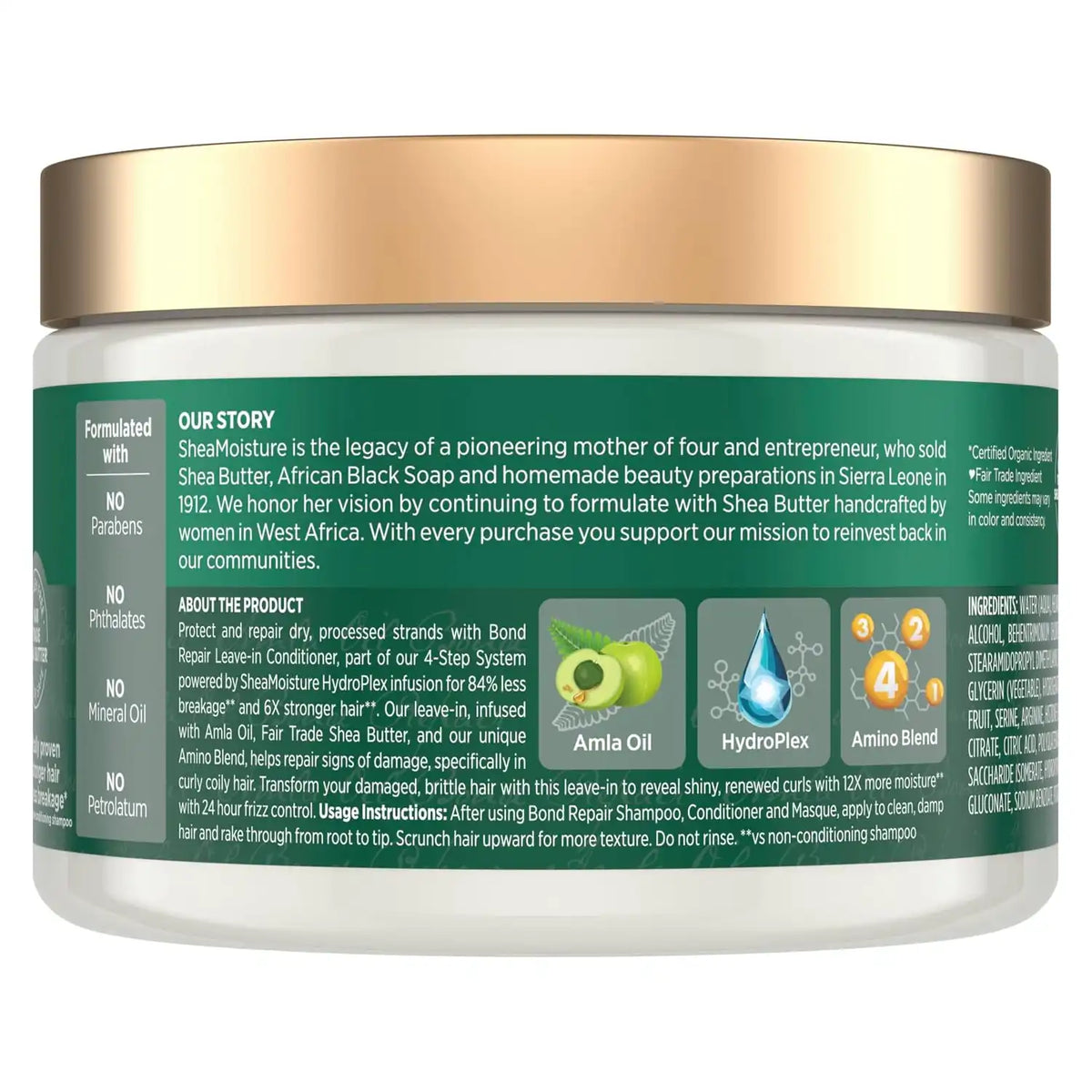 Shea Moisture Bond Repair Leave-In Conditioner Amla Oil 11oz