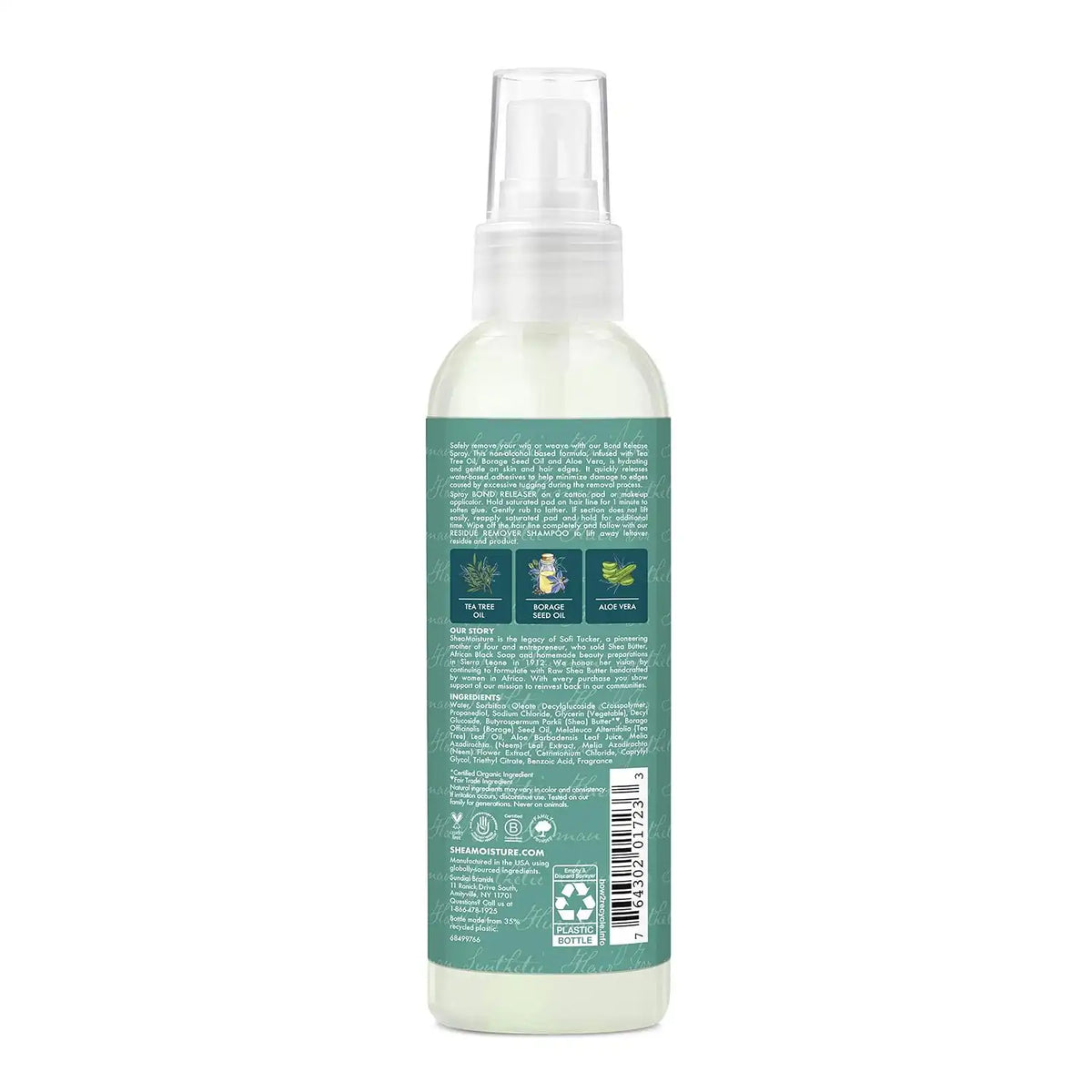 SheaMoisture Bond Release Hair Spray for Wig and Weave, Tea Tree and Borage Seed, Alcohol Free Hairspray, 4.1 Oz